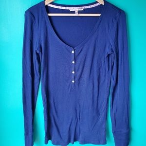 Victoria's Secret Blue Long Sleeve Top Size Large